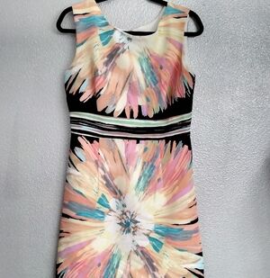Sangria Floral Print Sheath Dress Size 8